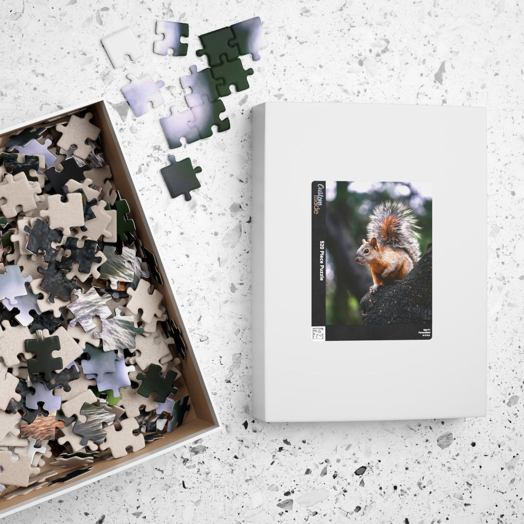Get lost in nature with this playful Squirrel in The Park puzzle. With 110-1014 pieces, it's the perfect challenge for a lazy afternoon. Piece together this cute critter and enhance your puzzle skills.