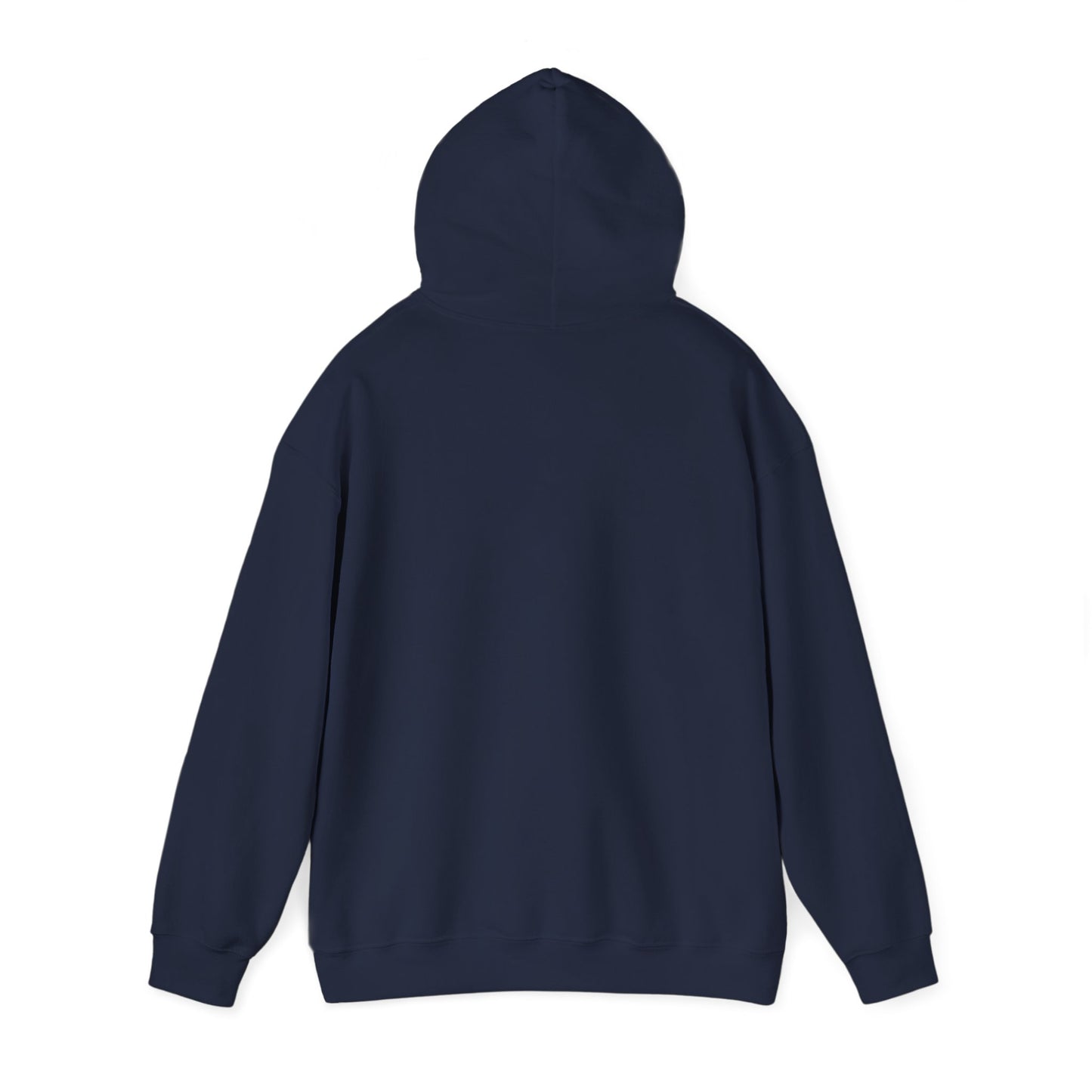 Navy blue hoodie on a white background