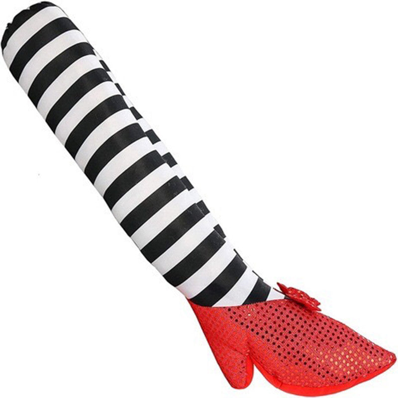 Add a spooky twist to your Halloween décor with these Fun Halloween Upside Down Witch Legs! Perfect for creating a cheeky, eye-catching display, these legs look like a witch has crash-landed into your lawn or porch.