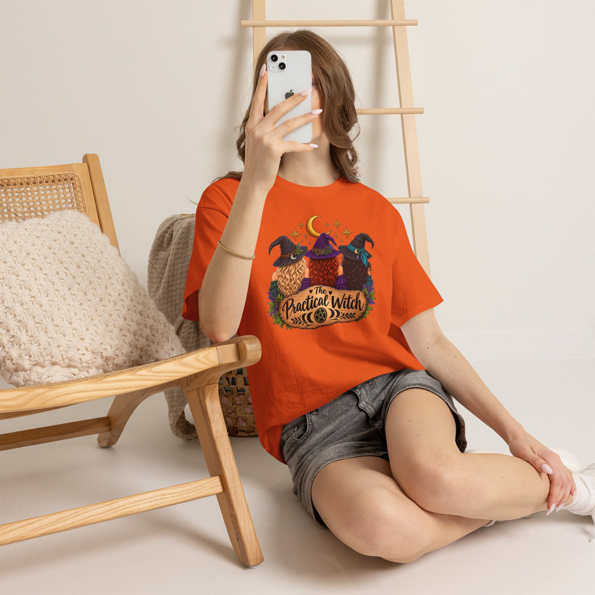 The Practical Witch Sisters Halloween Cotton T-Shirt