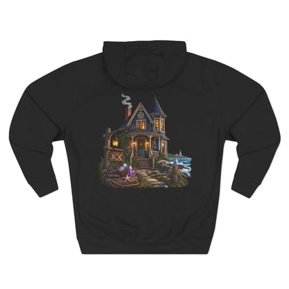 Old Victorian Practical Magic Cottage Pullover Hoodie
