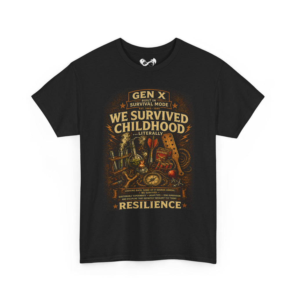 Gen X We Survived Childhood With Resilience Cotton T-Shirt