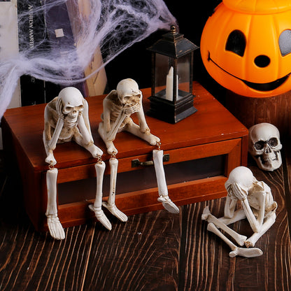 Halloween Skeleton "See No Evil, Hear No Evil, Speak No Evil" Decorations