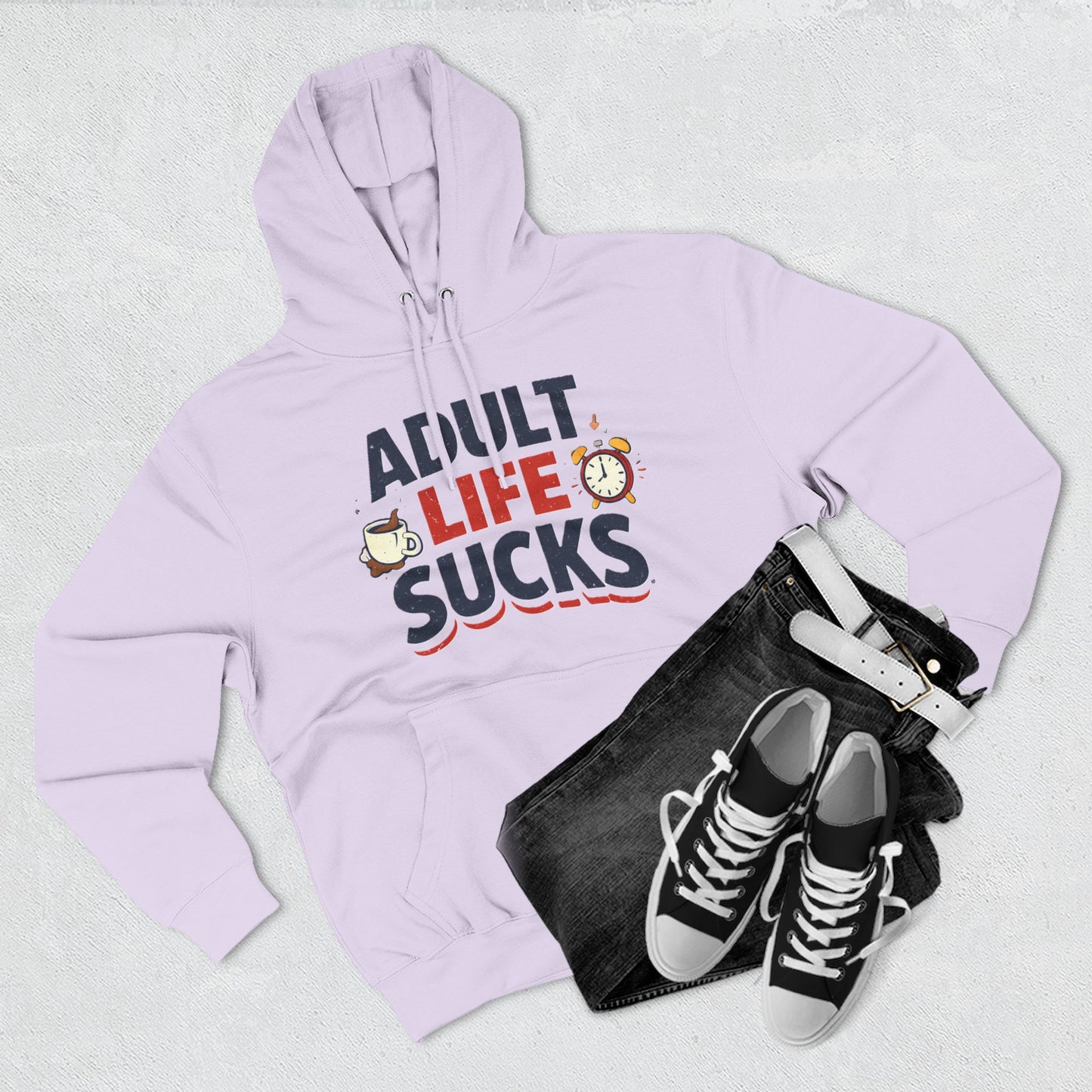 Funny "Adult Life Sucks" Pullover Hoodie