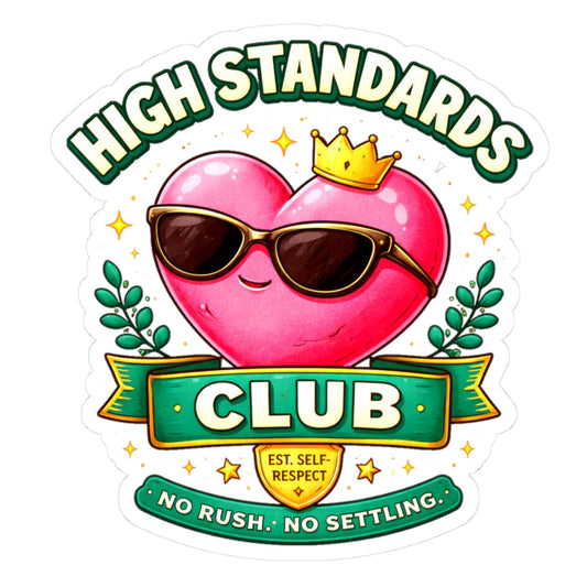 High Standards Single Adult Kiss-Cut Sticker