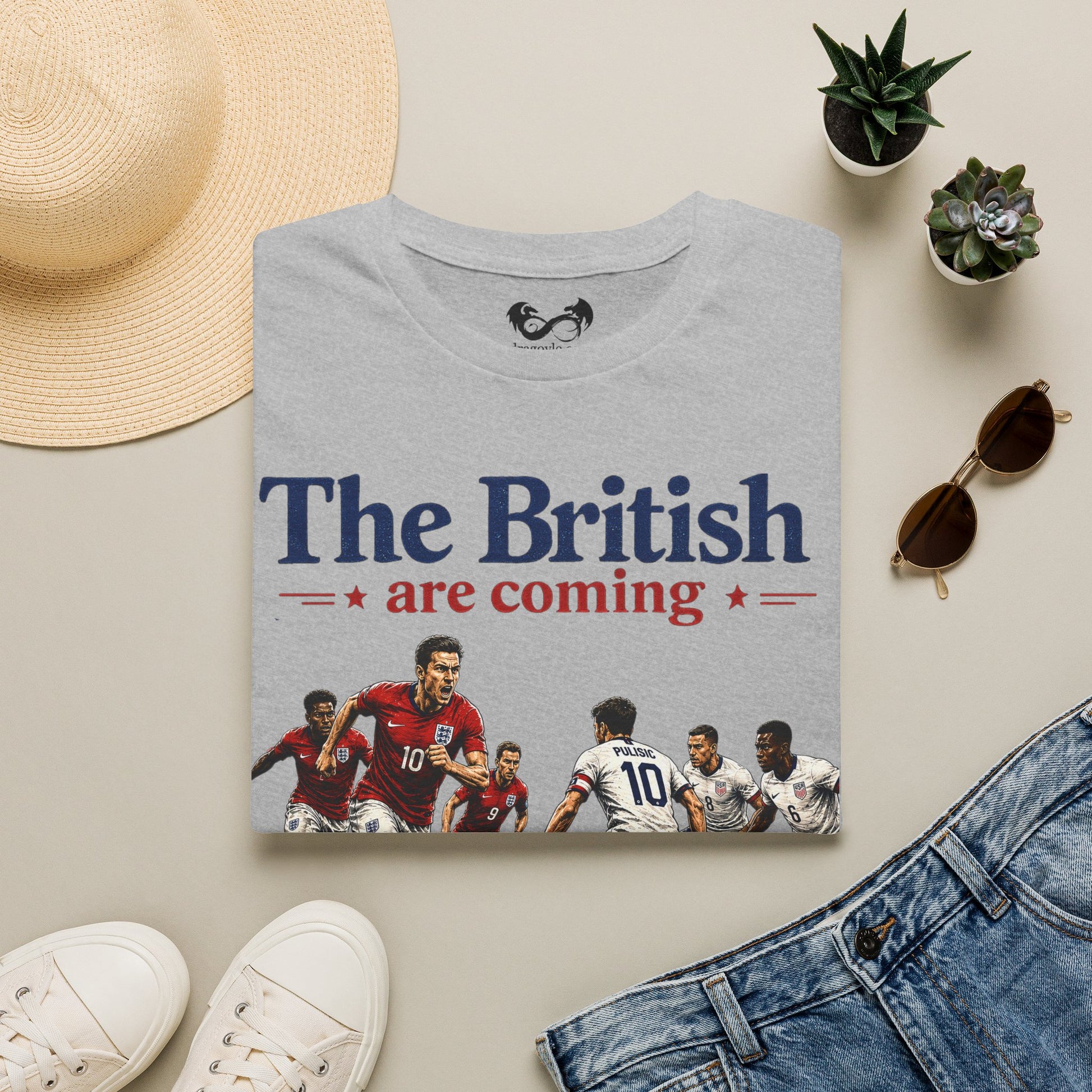 The British Are Coming Soccer Rivalry Graphic T-Shirt