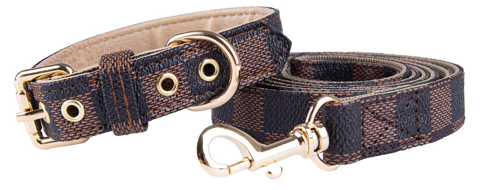 This PU Leather Flower Dog Collar and Leash set combines durability with style, crafted from high-quality synthetic leather for long-lasting wear. The floral design adds a tasteful, elegant touch to your pet’s daily walks, while sturdy construction is wear resistant and ensures secure handling.