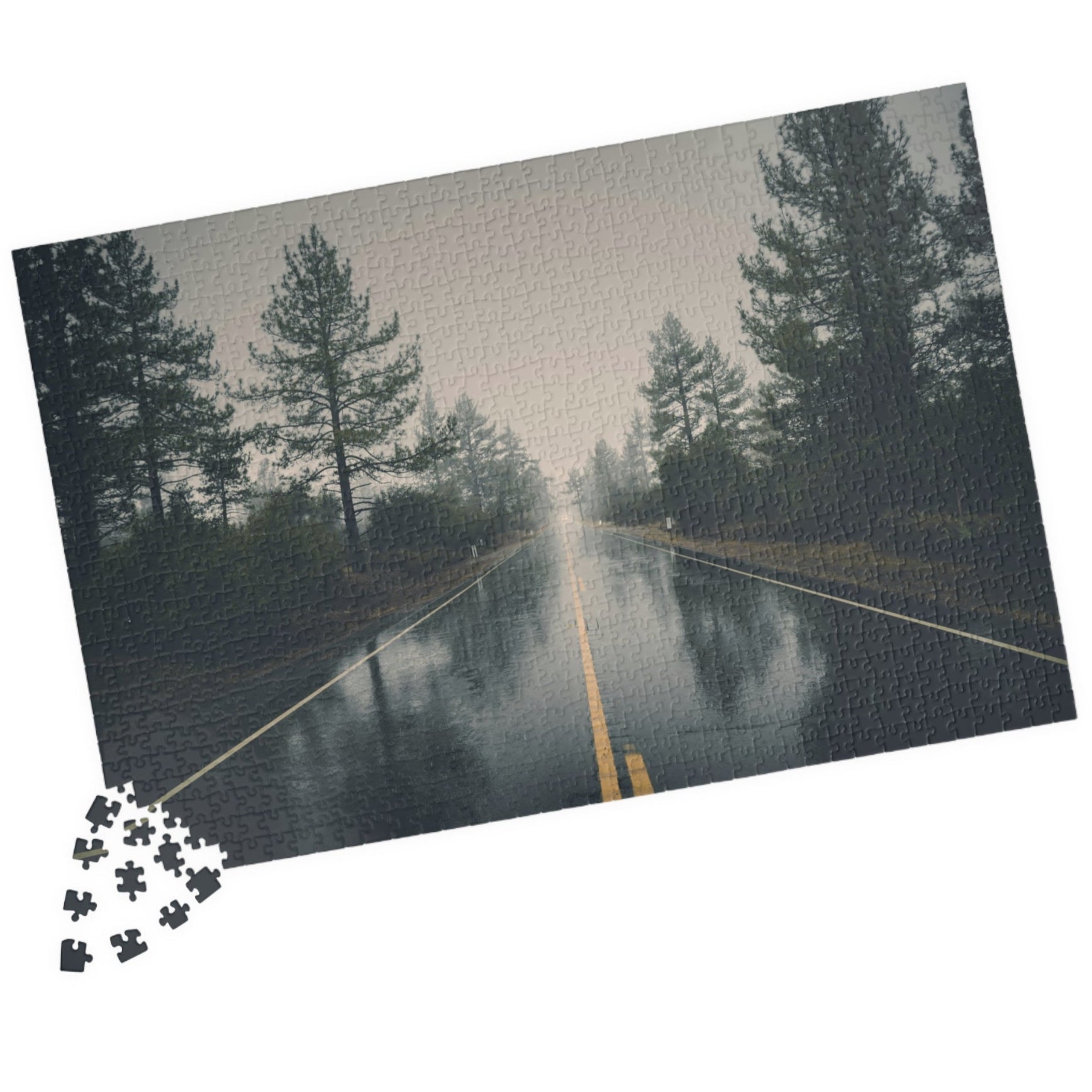 Embark on an adventurous journey with our Misty Rainy Road Trip Puzzle! With 110 to 1014 pieces, this challenging puzzle will keep you on the edge of your seat as you piece together a beautiful highway scene in the midst of a storm. Unleash your inner risk-taker and conquer this puzzle today!