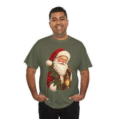 Vintage Style Santa Claus Comfortable Cotton T-Shirt