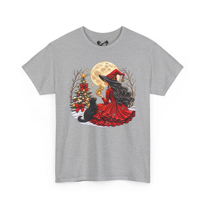 Witchy Christmas Magic Comfortable Cotton T-Shirt
