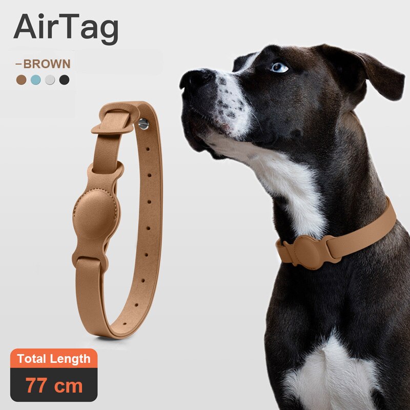 Keep track of your furry friend with our Leather Adjustable Dog Collar specifically designed for Apple Airtag. Made from high-quality leather, this collar is both stylish and durable. Easily adjust the size for the perfect fit and never lose track of your beloved pet again.