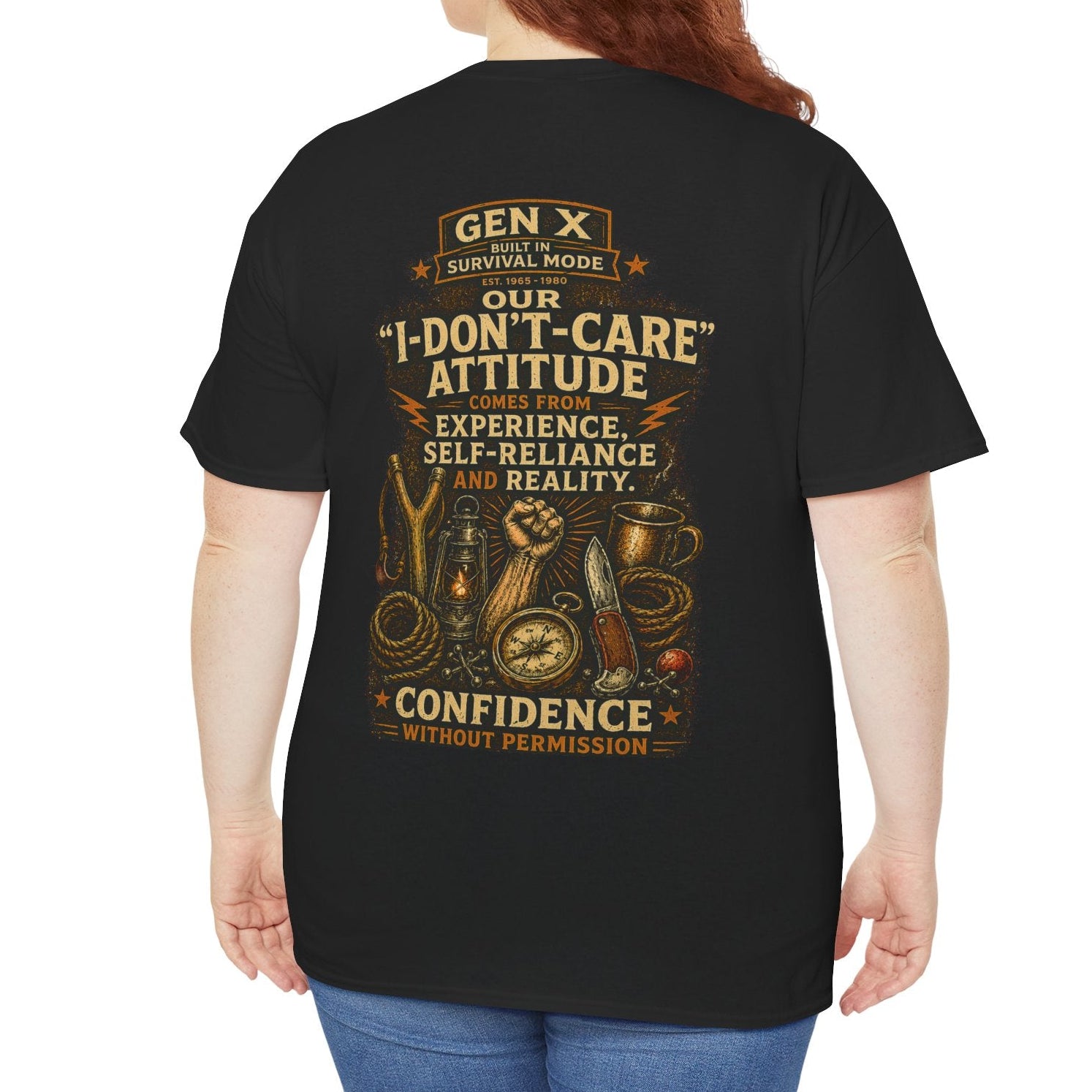 Gen X I Don't Care Attitude Comfortable Cotton T-Shirt