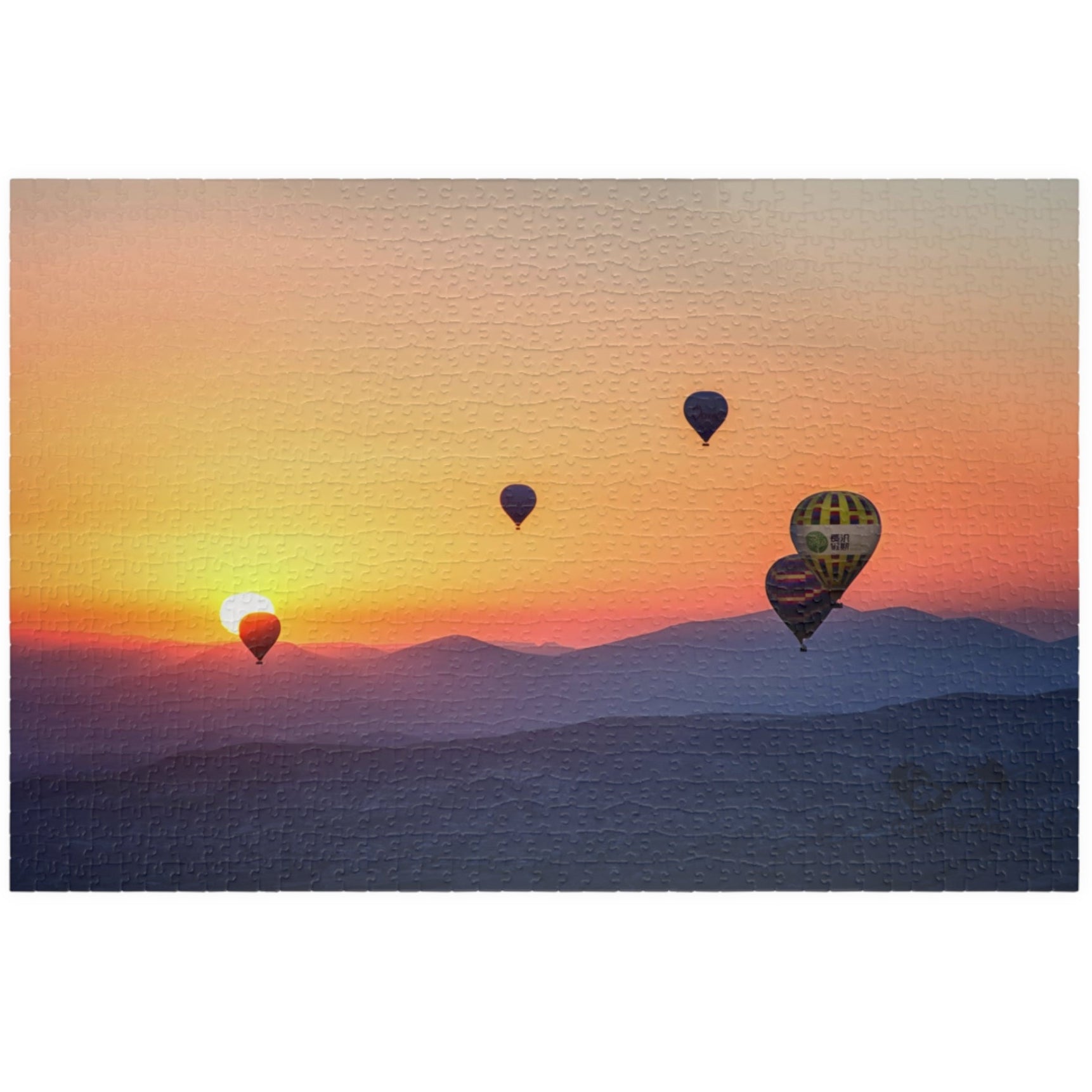 Embark on a journey through the sky with our Hot Air Balloons at Sunset Puzzle. With 110 to 1014 pieces, this puzzle will challenge your mind and soothe your soul. Take in the stunning artistry of the colorful hot air balloons against the dramatic sunset backdrop.