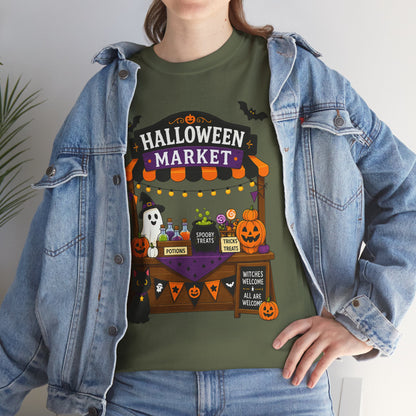 Halloween Market Comfortable Cotton T-Shirt