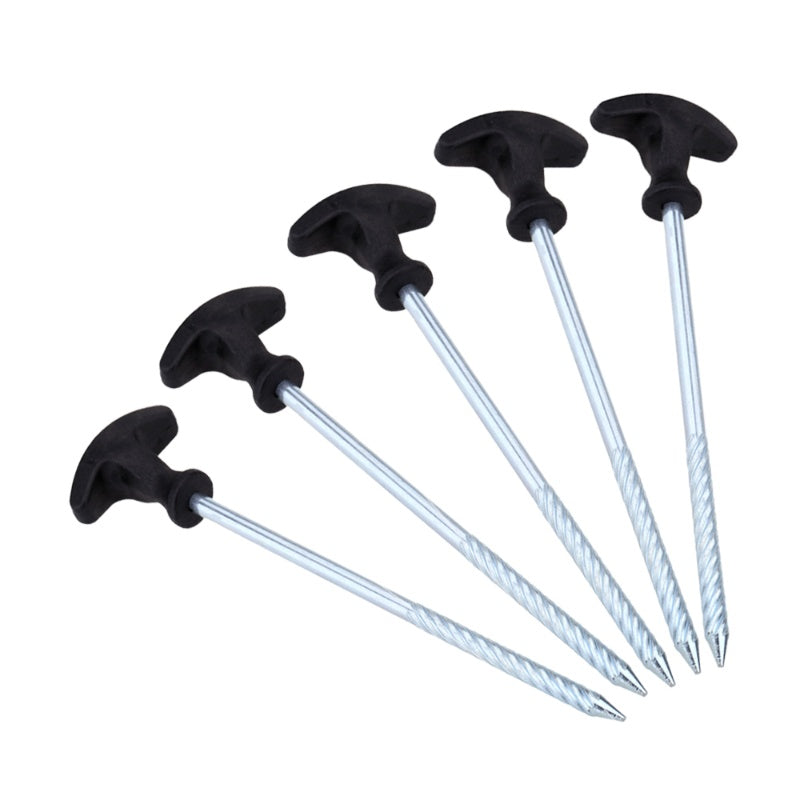 Upgrade your outdoor adventures with our Metal Outdoor Threading Tent Stakes! Made from high-quality metal, these stakes provide reliable stability for your tent. No more worrying about your tent collapsing in windy conditions. Focus on creating lasting memories instead!