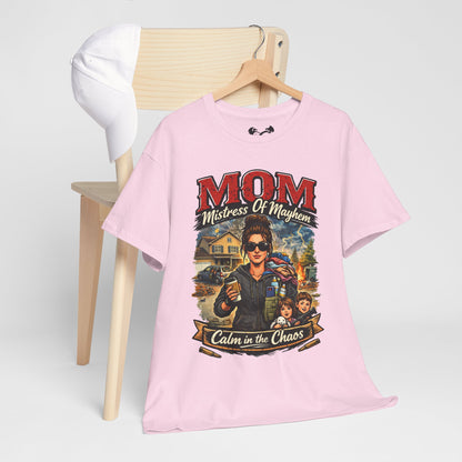 M.O.M. Mistress of Mayhem at Home Comfortable Cotton T-Shirt
