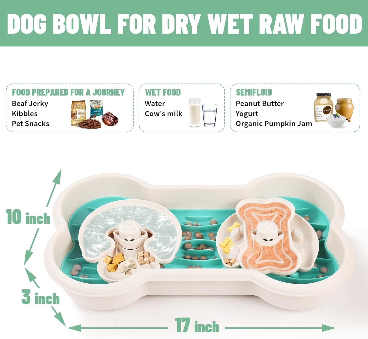 This bowl is designed to help reduce the risk of choking for large dogs by slowing down their eating pace. The unique grooved design promotes healthier digestion and a feeling of fullness, while also preventing bloating and overeating.