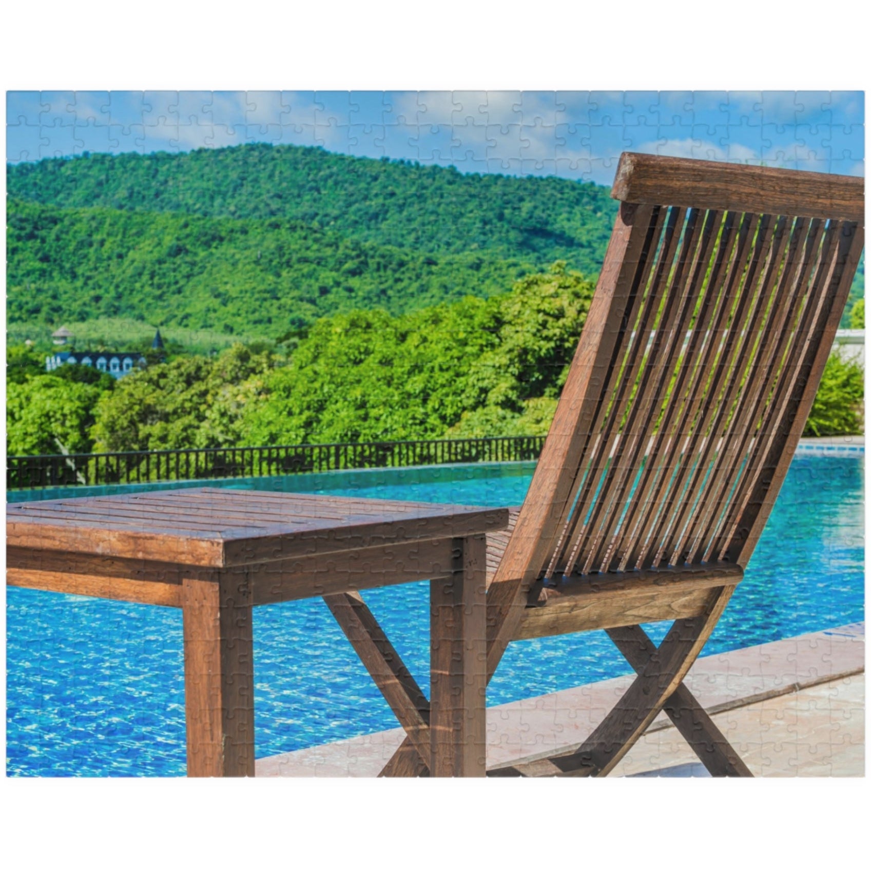 Sit back, relax, and puzzle your day away with our Sitting Around The Pool Puzzle. With 110 to 1014 pieces, this puzzle will keep you entertained for hours. Perfect for a lazy day by the pool or a fun night in, this puzzle is a must-have for any puzzle-lover!