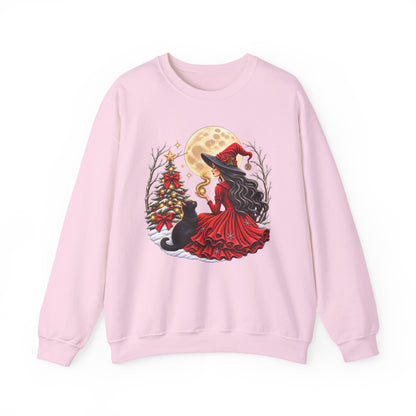 Christmas Witch Crewneck Sweatshirt – Magical Holiday Winter Design