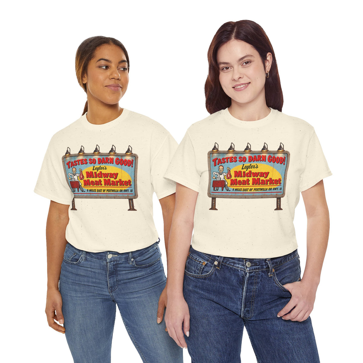 Jeepers Creepers Inspired Vintage Midway Meat Market Billboard  Cotton T-Shirt