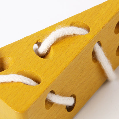 Wooden Montessori Puzzle Threading Educational Toy