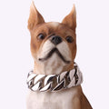 Elevate your dog’s style with this 32mm stainless steel gold chain collar, combining durability with refined elegance. Crafted from premium stainless steel, it offers lasting strength while the gold finish adds a touch of luxury. 