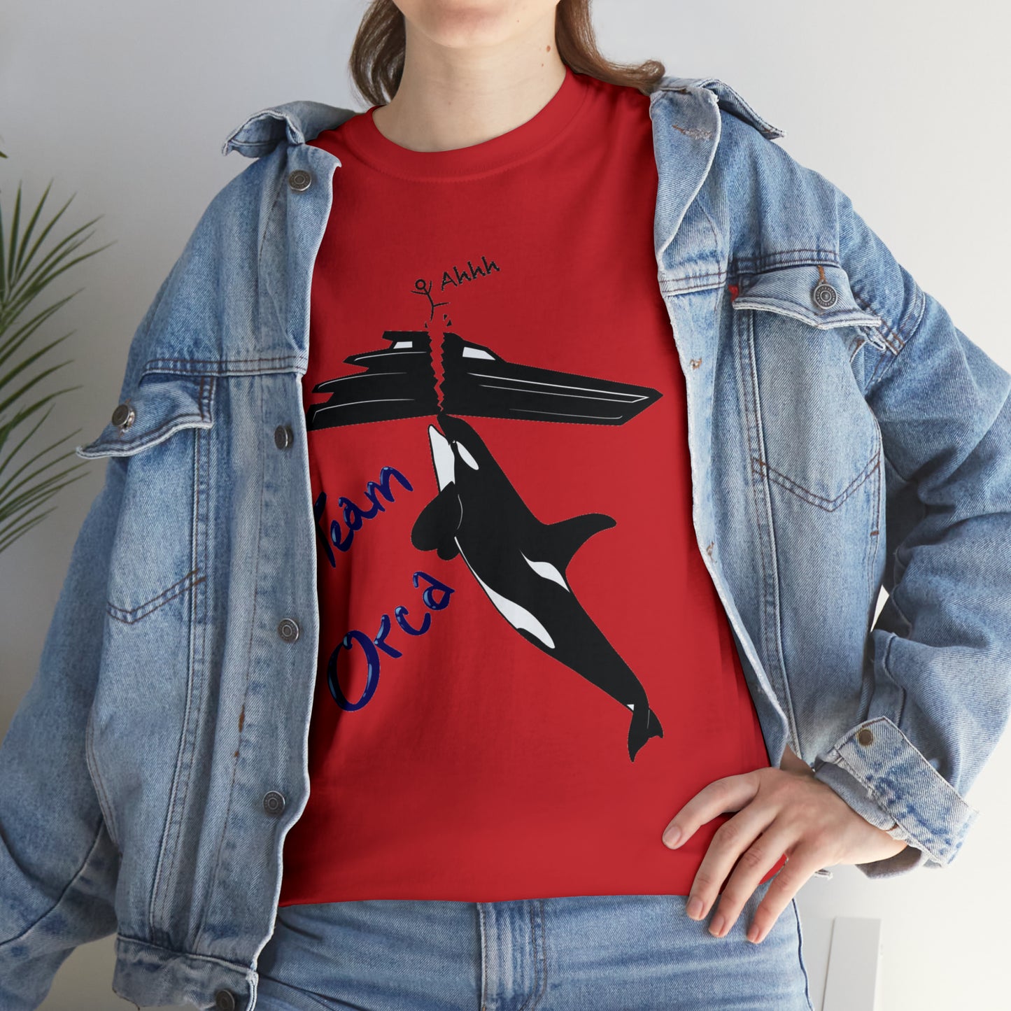 The Team Orca unisex heavy cotton tee is the basic staple of any wardrobe. It is the foundation upon which casual fashion grows. All it needs is a personalized design to elevate things to profitability.