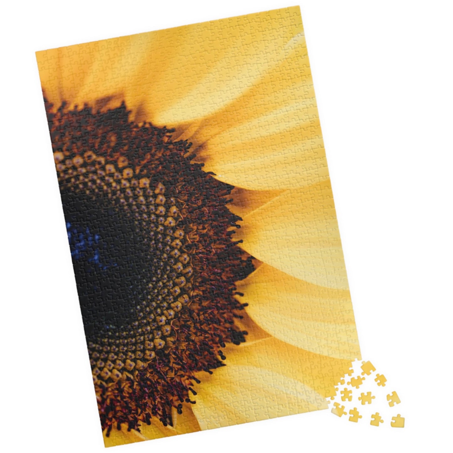 Unleash your inner puzzle solver with our Sunflower Close Up Puzzle! Piece together the vibrant colors and intricate details of this 110 to 1014 piece puzzle. Perfect for anyone who loves a challenge, this puzzle will provide hours of entertainment and a sense of accomplishment upon completion. Get yours today and experience the joy of solving!