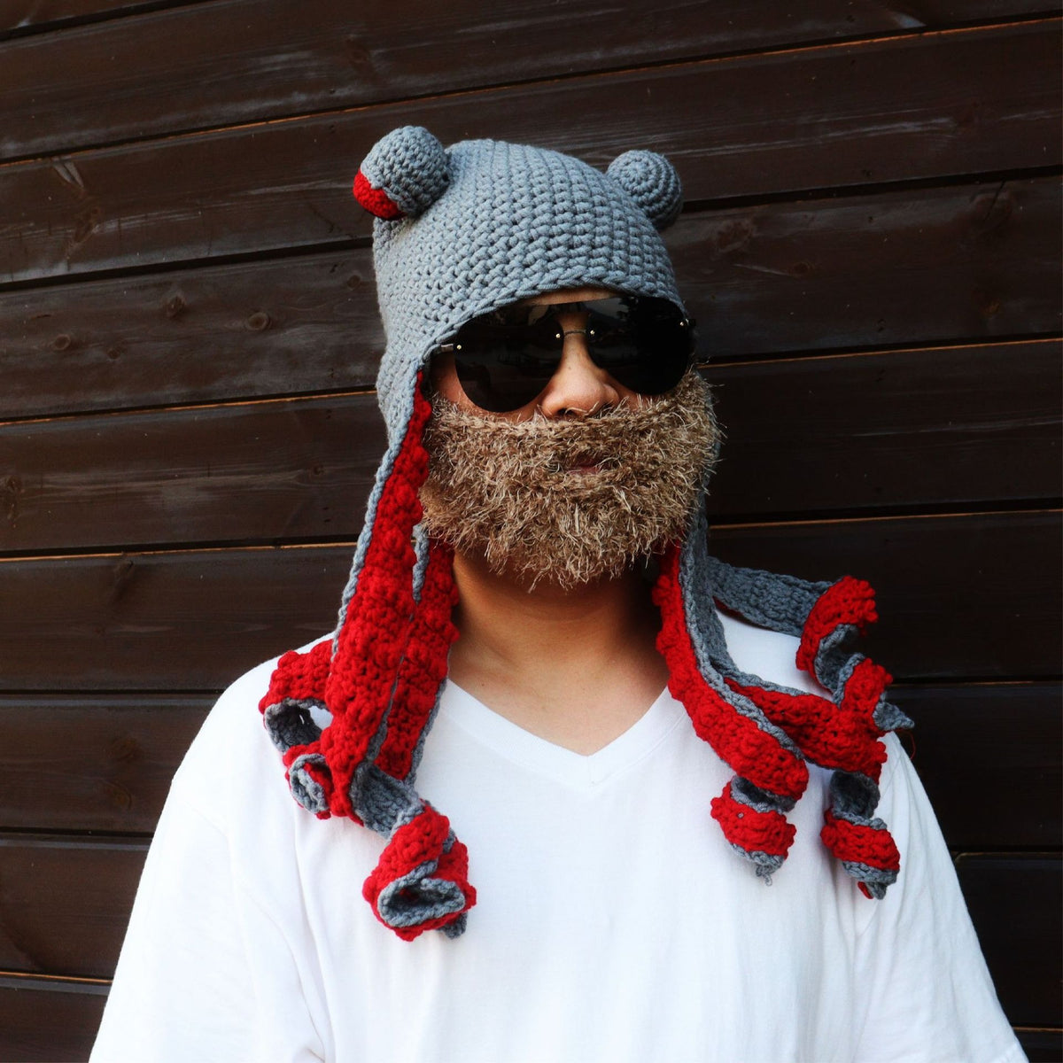 Funny Halloween Warm Wool Crochet Octopus Party Hat