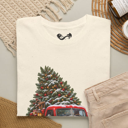 Vintage Style Christmas Classic Red Ford Cotton T-Shirt
