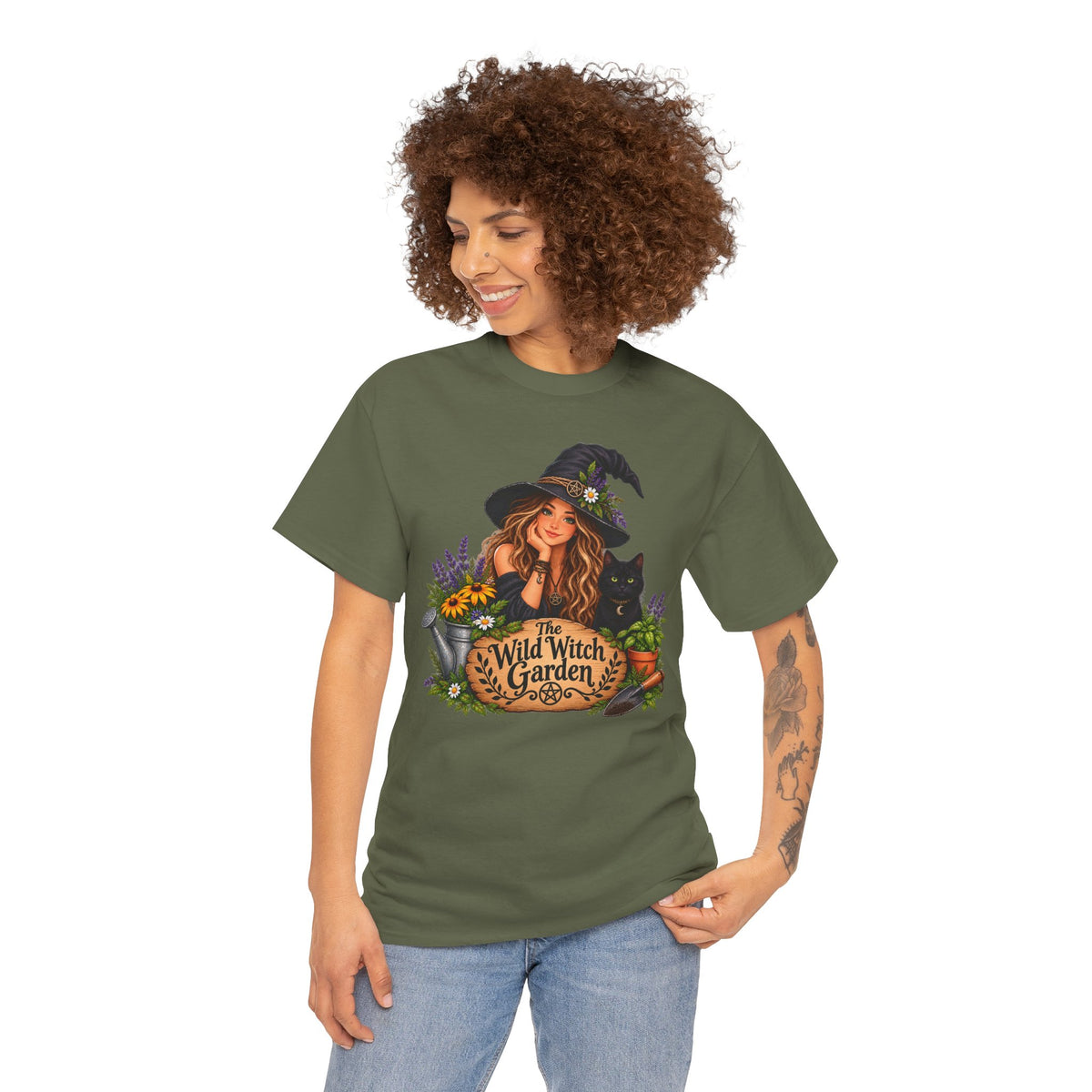 The Wild Witch Garden Halloween Cotton T-Shirt