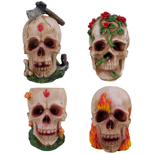 Transform your Halloween celebration with these Resin Skull Party Decorations. Crafted for a realistic yet durable look, they add an eerie charm to any space. Perfect for creating a spooky atmosphere, these skulls are ideal for parties, haunted houses, or seasonal decor.