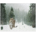 Take on the challenge of this Leopard In A Snow Storm Puzzle! With 110 to 1014 pieces, this puzzle will put your skills to the test as you piece together a stunning image of a leopard in its natural habitat. 