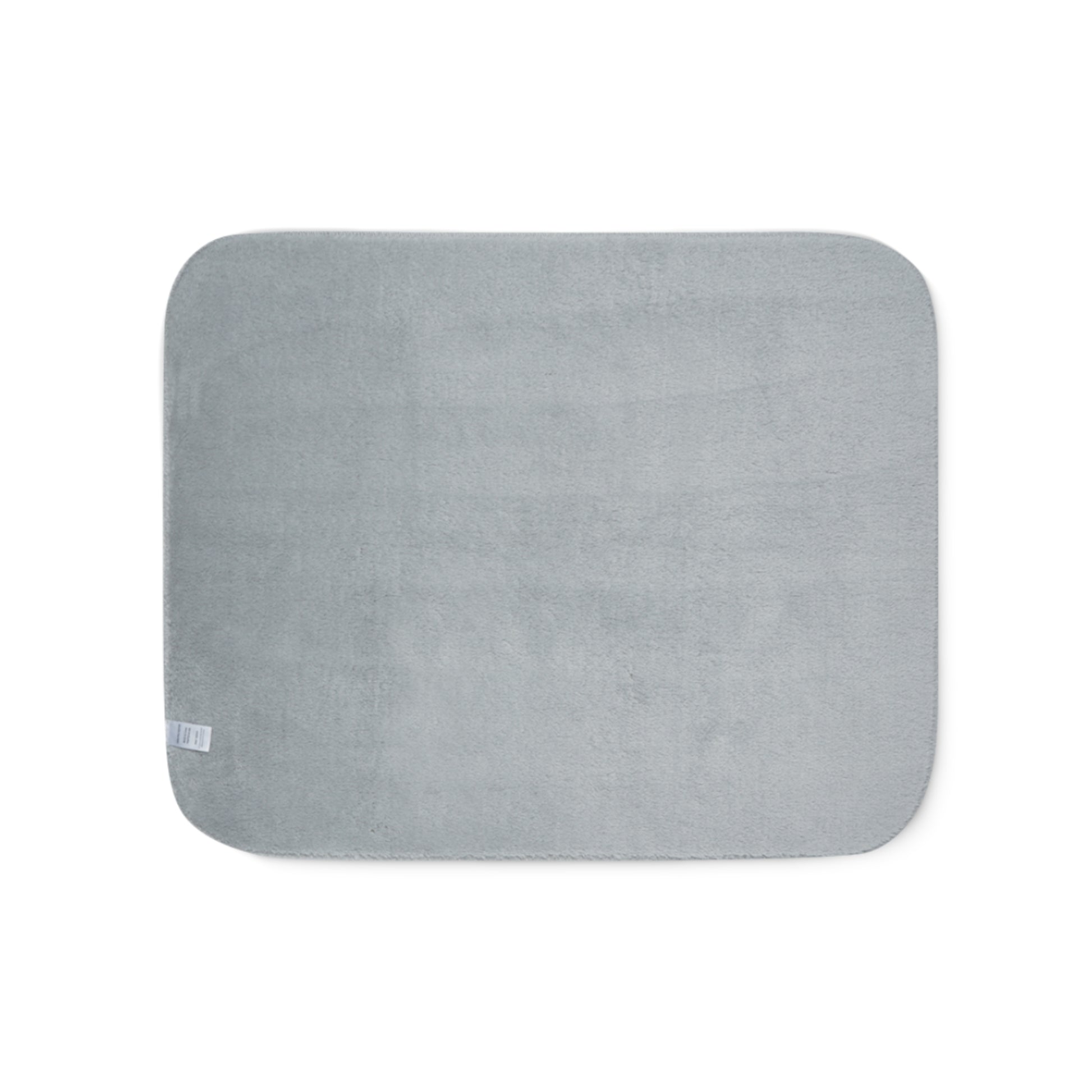 Gray rectangular mat on a white background