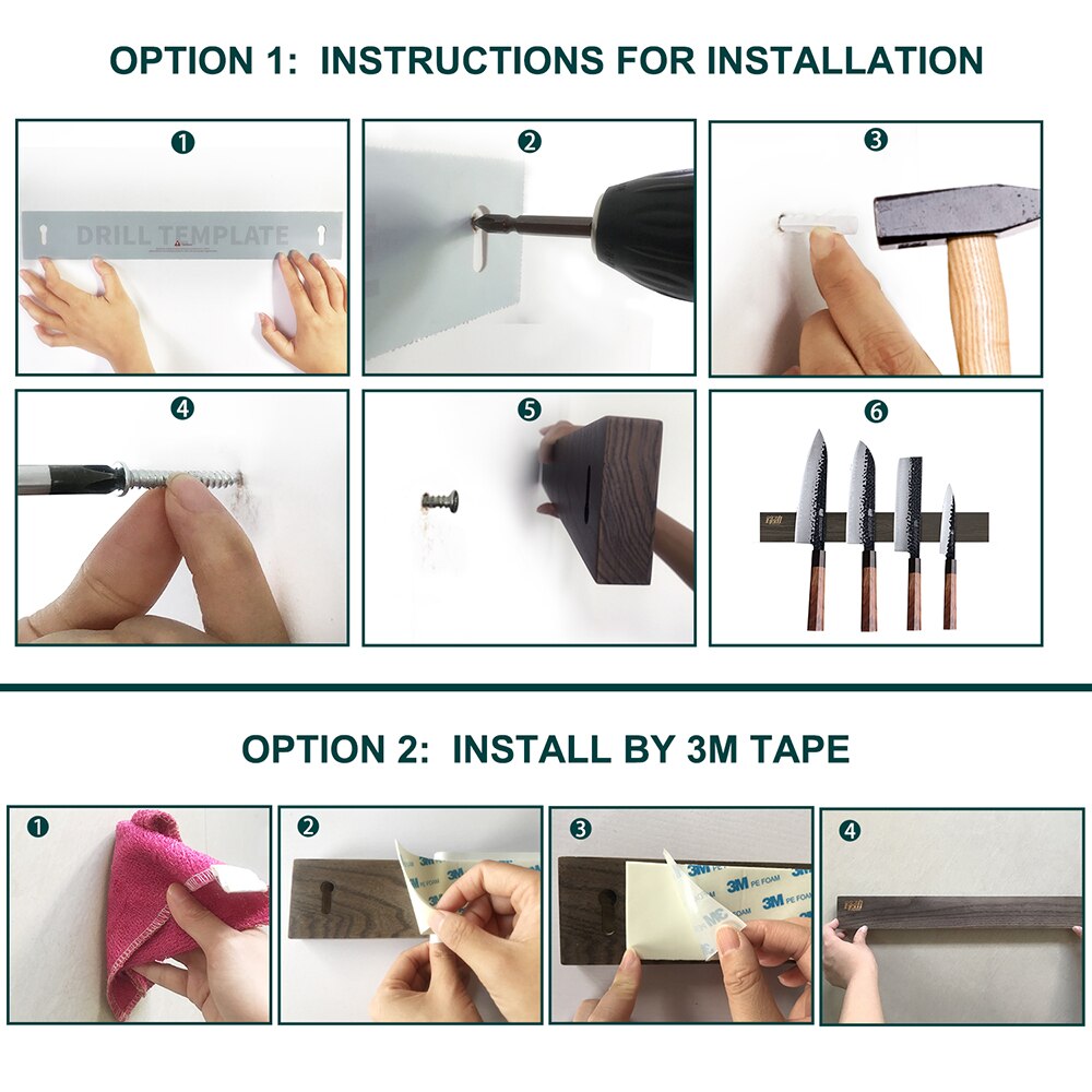 Keep your kitchen organized and your knives within arm's reach with this powerful magnetic wall mount knife strip. Engineered with industrial-strength magnets, it securely holds knives of various sizes while protecting blade edges from damage.