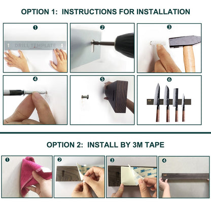 Keep your kitchen organized and your knives within arm's reach with this powerful magnetic wall mount knife strip. Engineered with industrial-strength magnets, it securely holds knives of various sizes while protecting blade edges from damage.