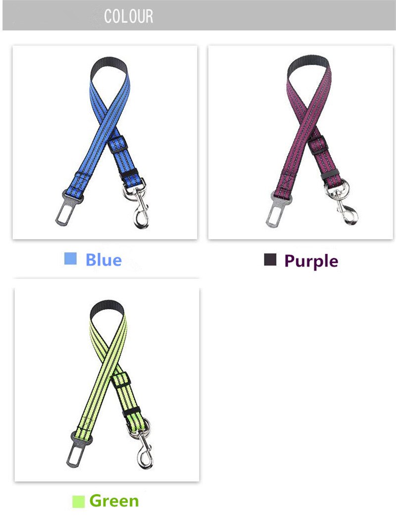 Safe Reflective Nylon Pet Seatbelt