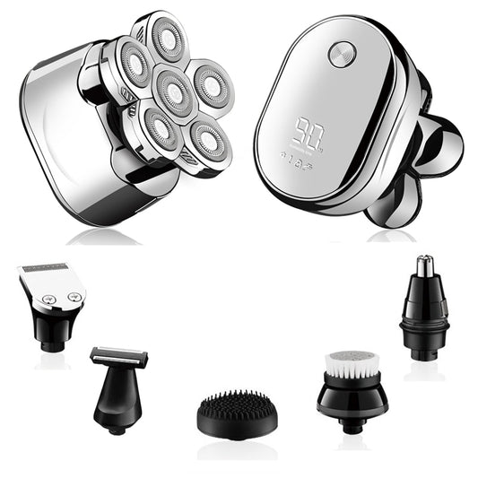 This electric shaver features efficient cutting technology designed for clean, comfortable results across different hair lengths and facial contours. Ideal for men seeking a streamlined grooming routine, this all-in-one solution eliminates the need for separate tools while maintaining salon-quality performance at home.