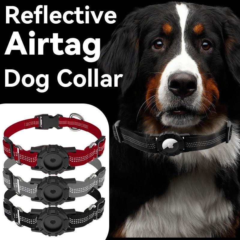 Keep your furry friend safe and secure with our Airtag Compatible Reflective Dog Collar. The reflective material ensures high visibility, while the Airtag compatibility allows for easy tracking. Enjoy peace of mind and never worry about losing your dog again.