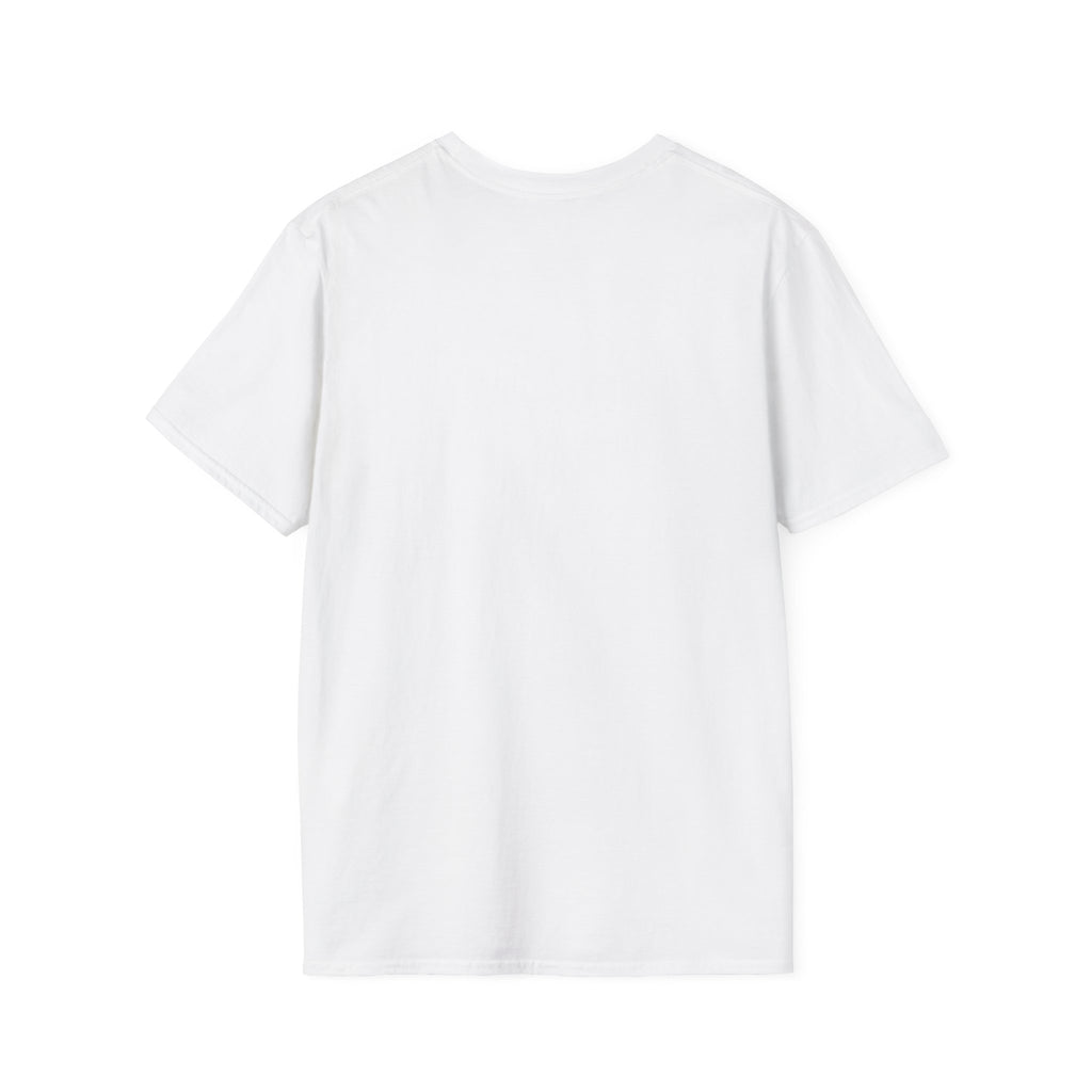 Plain white t-shirt on a light gray background