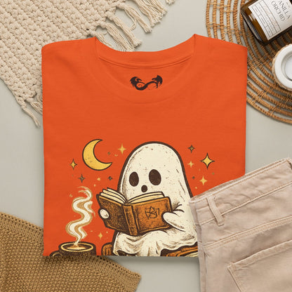 I Just Want To Read Ghost Halloween Comfortable Cotton T-Shirt
