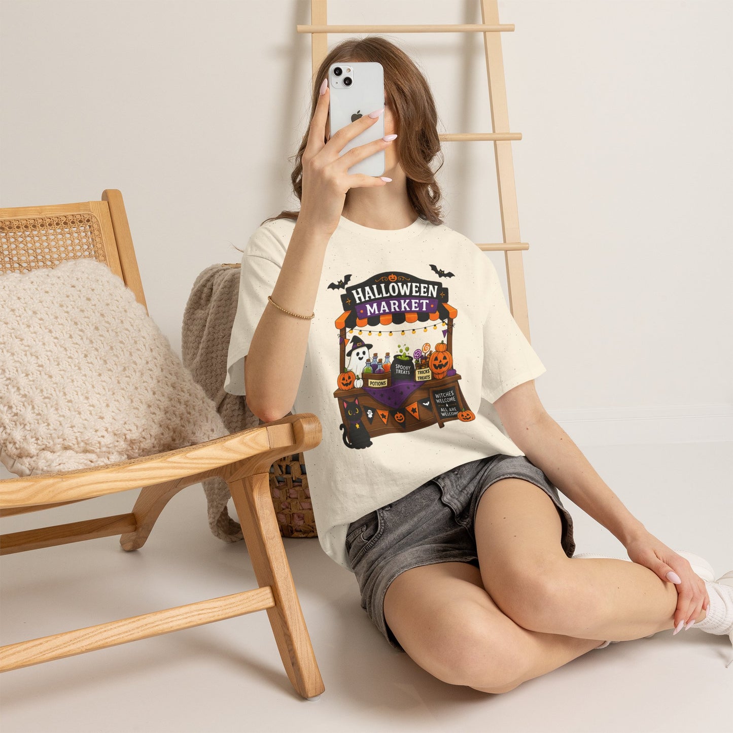Halloween Market Comfortable Cotton T-Shirt