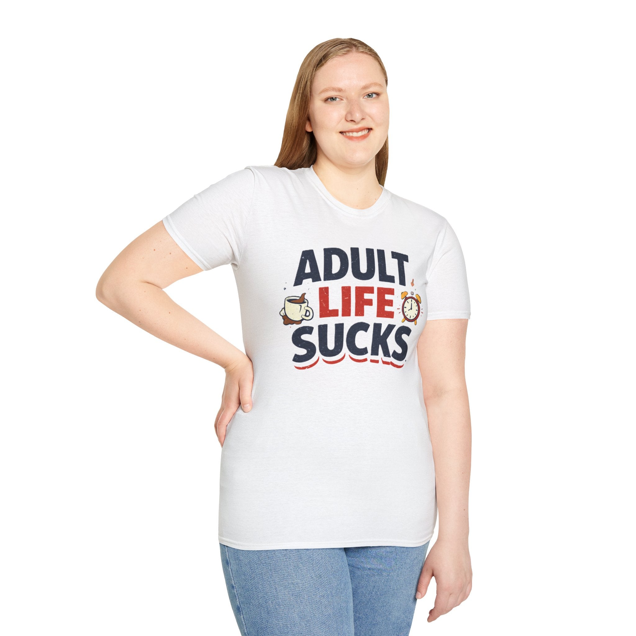 Adult Life Sucks Lightweight Comfortable 100% Spun Cotton Tee
