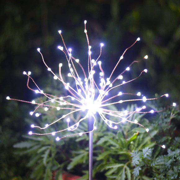 Celebrate Independence Day with style! This solar powered LED Firework Light will light up your night sky with patriotic energy. Let the stars align and shine with a festive sparkle! 