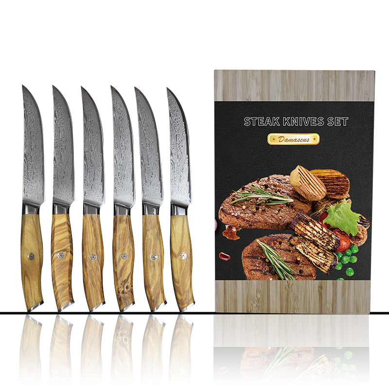 67 Layers Damascus Steel Japanese VG10 Blade Steak Knife