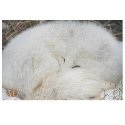 Discover the beauty of nature with our Sleeping White Fox Puzzle! This puzzle features a stunning image of a peaceful white fox, and is available in 110 to 1014 pieces. Piece by piece, you'll feel a sense of accomplishment as you bring this majestic creature to life. Perfect for animal lovers and puzzle enthusiasts alike!