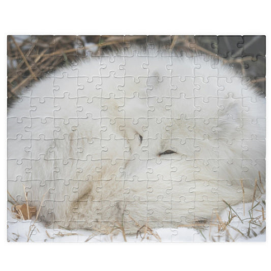 Discover the beauty of nature with our Sleeping White Fox Puzzle! This puzzle features a stunning image of a peaceful white fox, and is available in 110 to 1014 pieces. Piece by piece, you'll feel a sense of accomplishment as you bring this majestic creature to life. Perfect for animal lovers and puzzle enthusiasts alike!