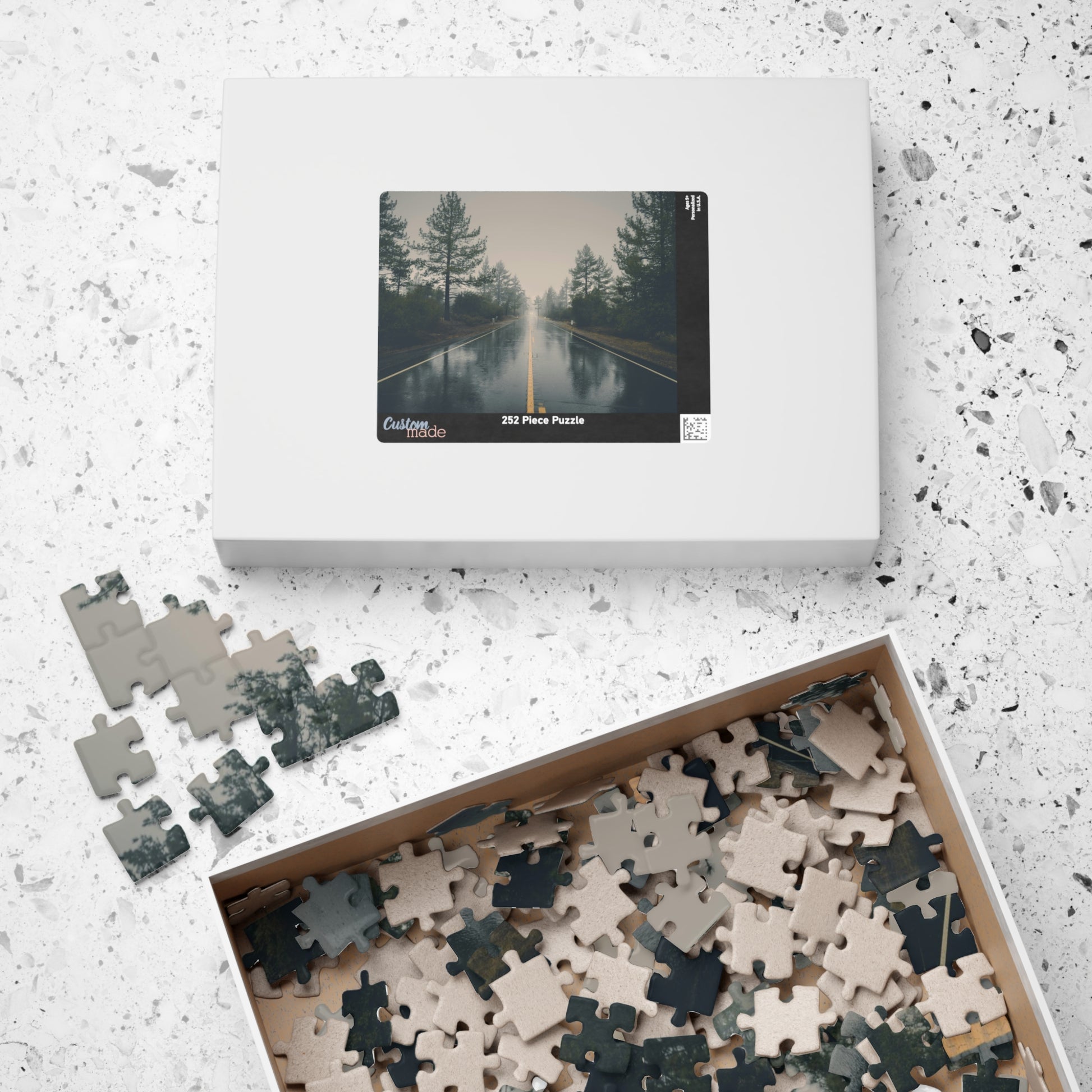 Embark on an adventurous journey with our Misty Rainy Road Trip Puzzle! With 110 to 1014 pieces, this challenging puzzle will keep you on the edge of your seat as you piece together a beautiful highway scene in the midst of a storm. Unleash your inner risk-taker and conquer this puzzle today!
