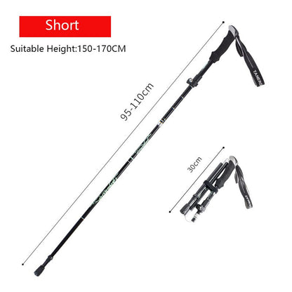 Experience stability and comfort on every step with the Ultralight Anti-Shock Telescopic Walking Stick. Designed to reduce impact and absorb shocks, this walking stick eases strain on your joints during long walks or hikes.