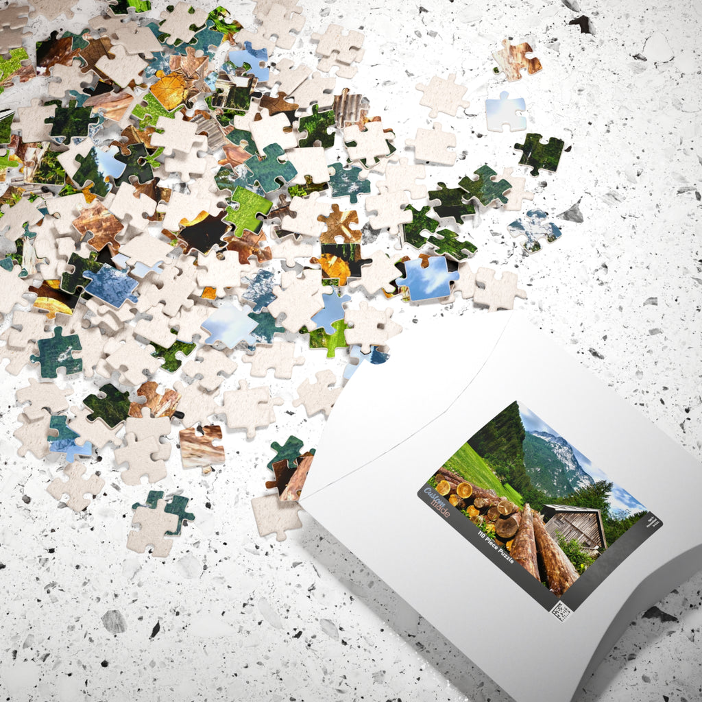 Experience the joys of the great outdoors with our Wood Cabin Mountains Puzzle. With 110-1014 pieces, this puzzle features a cozy wood cabin set against a stunning mountain backdrop. Made from high-quality materials, this puzzle is a perfect addition to any puzzle enthusiast's collection.